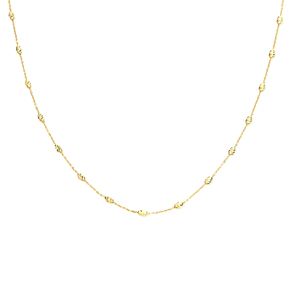Textured gold Necklace.  18k Gold.